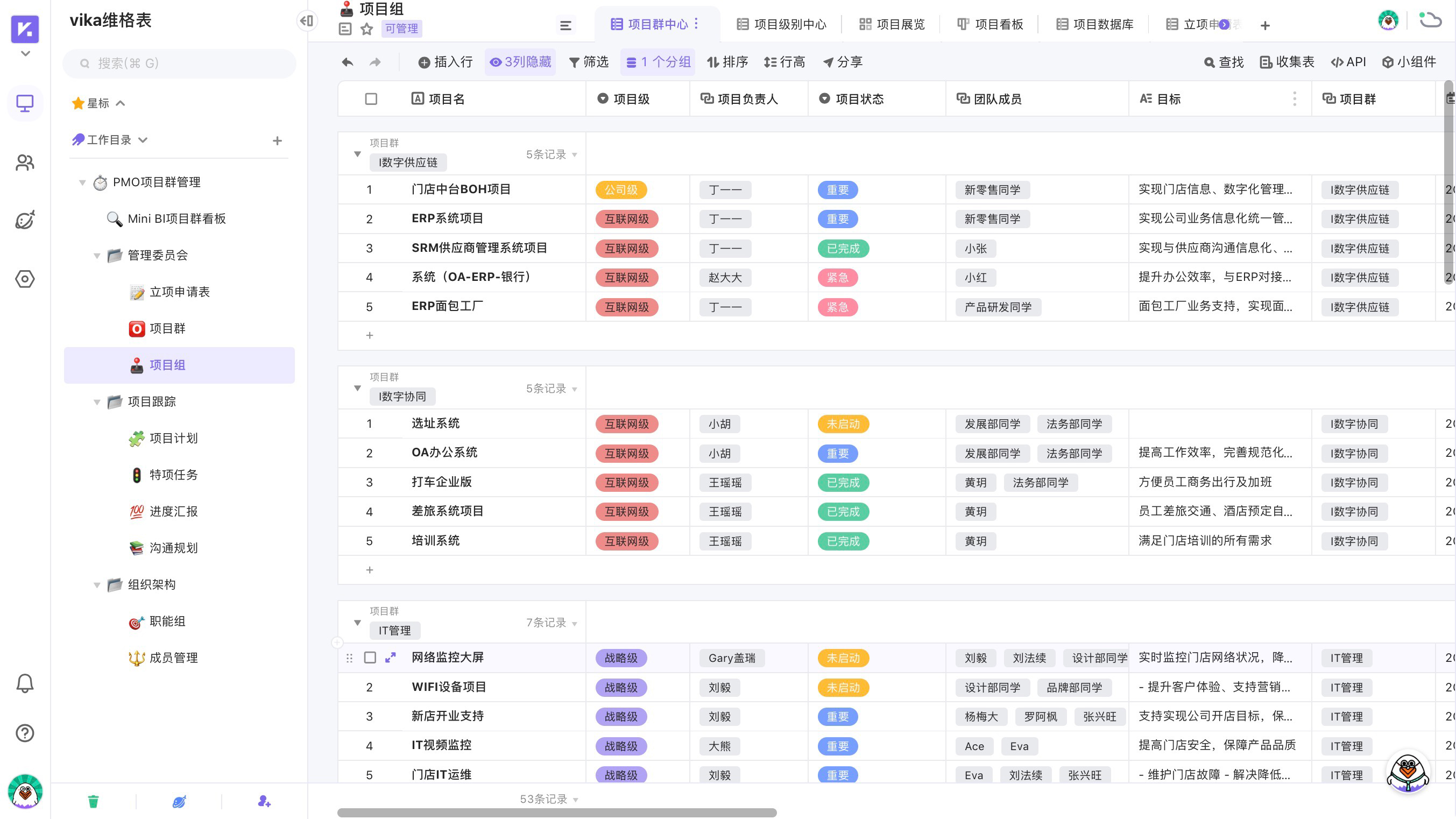 Vika 维格表官方产品界面